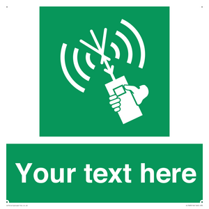 Custom sign safe condition 2way VHF radio